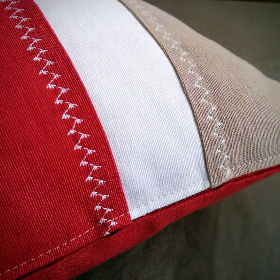 Seams covered with a decorative stitch
