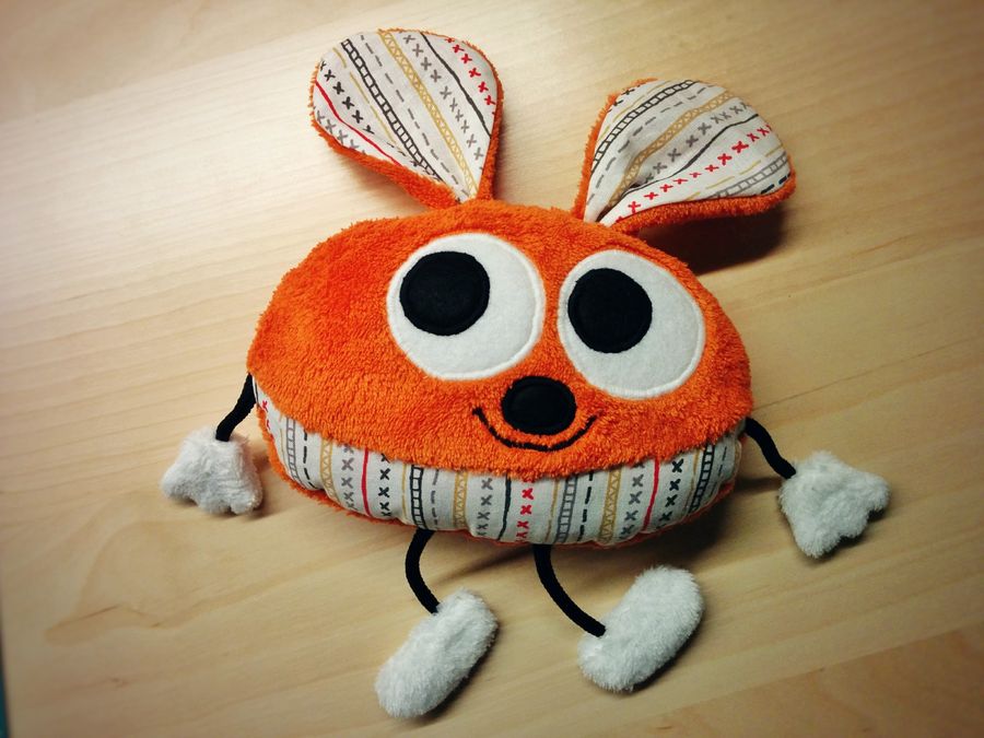 Hubert, an orange rattle monster