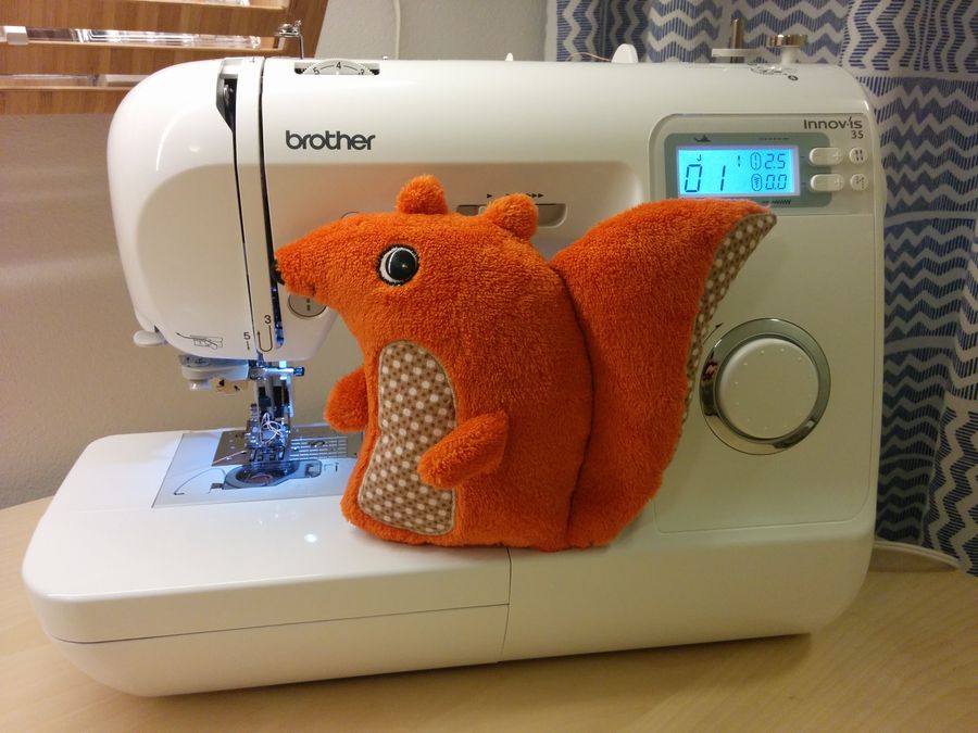 By the sewing machine